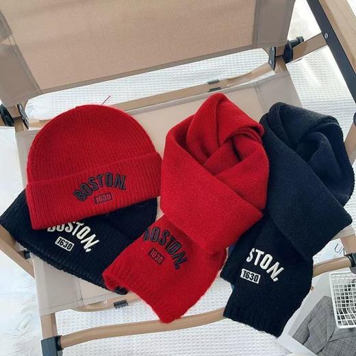 【新年款儿童帽子2件套】冬季秋冬季针织保暖套装男童宝宝女童韩版秋冬围巾毛线帽 商品图1