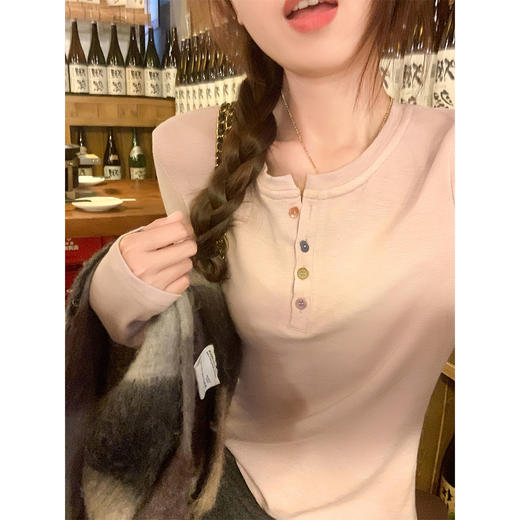 <曾小咸推荐>2.21现货秒杀 ！微信超特价！2色韩系长袖打底衫 日常129.99 立减70 秒杀59.99！！外套 秒杀179.99！！ 商品图3