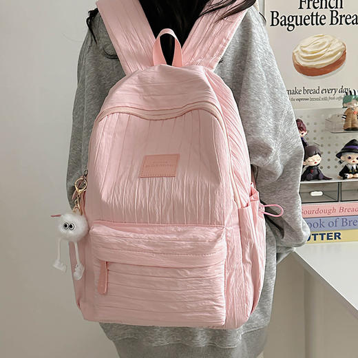 新款学院风女学生书包初高中大学生休闲背包时尚百搭大容量双肩包 商品图1