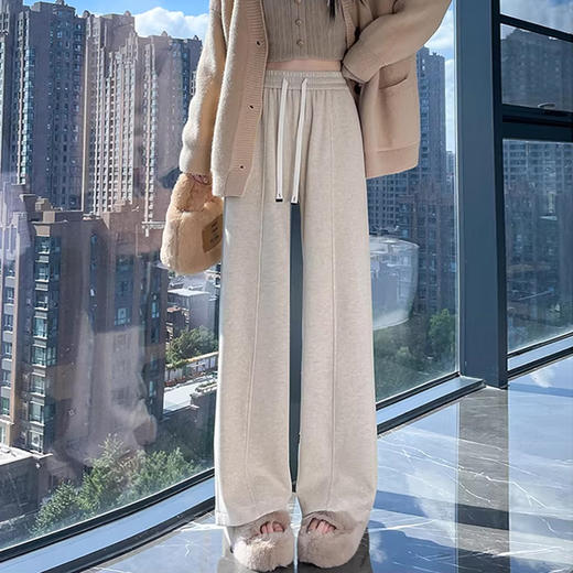 裁缝学苑AQ591毛呢糯米裤纸样女直筒垂感加绒阔腿裤子女装打版裁剪图纸 商品图1