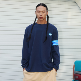 GOODBAI 916 EXPRESS 纯色简约休闲字母印花长袖T恤