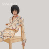 桑罗睡衣小猫印花套装外穿轻复古女睡衣套装 商品缩略图2