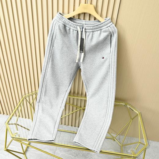 汤米2025秋冬新品男士加绒纯棉织带休闲运动直筒卫裤！ 商品图4