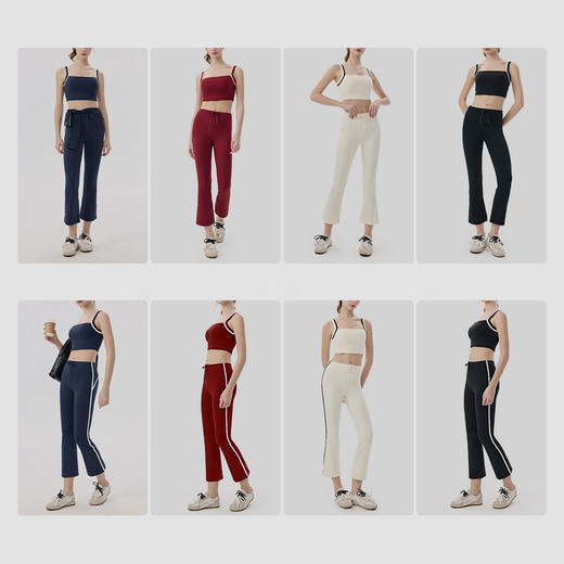 YOGACODE【火树银花系列】凉感运动套装女撞色紧身裸感瑜伽服套装DWC116197+DWE116211+DWE116198 商品图3