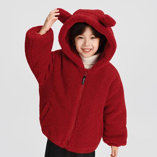 男童毛毛衣连帽外套冬季2025新款儿童加绒加厚时尚夹棉冬款上衣潮 商品图3