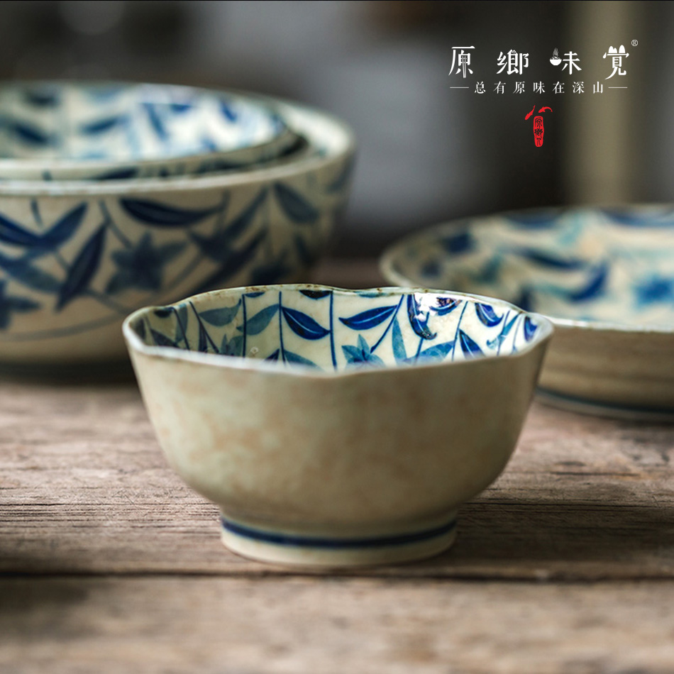 【系列满39元包邮】古伊烧黄泥桔梗日式粗瓷大汤碗/海碗/钵碗/深盘/饭碗/盘子（基地直发-中通快递）| 多种规格，日本进口【合作生产，公平贸易】