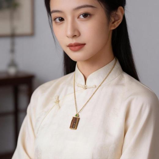 如意丨天然芽庄白奇楠包金香囊 沉水级 SP12361 商品图1