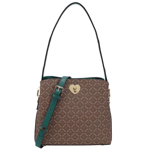 6927028196628 沙驰satchi 时尚出游单肩包经典老花斜挎包休闲水桶包【节日礼物】送爱人 商品图0