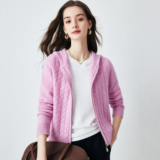 【咕咕同款】PALUOPO/PL连帽拉链女衫ET255022R/约重320g帕罗 商品图6