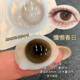 【棕色大直径】PFGIRLCON-慵懒春日-14.5mm【半年抛 0-800度 含525/575】