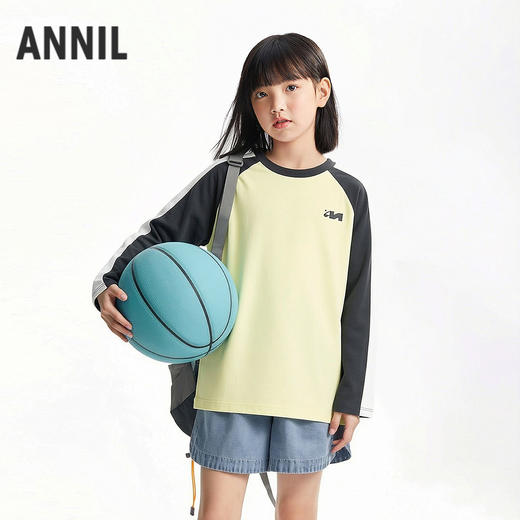 男女童圆领长袖针织衫春季新款安奈儿童装EM611742 商品图2