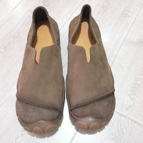 复古牛皮休闲手工软底透气一脚蹬两穿男士单鞋