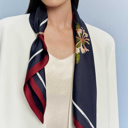 万事利双面印花中方巾-白夜玫瑰 商品图2