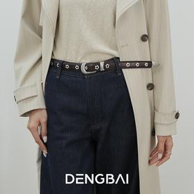 登白DENGBAI 梅花扣自然做旧腰带原生头层牛皮DB3514