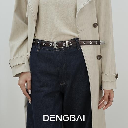 登白DENGBAI 梅花扣自然做旧腰带原生头层牛皮DB3514 商品图0