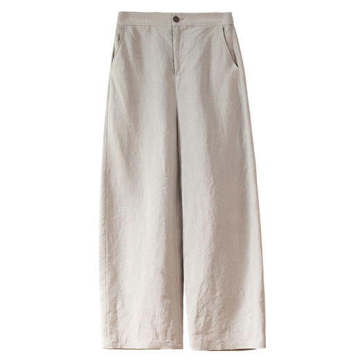 牧衣游原创 进口亚麻休闲长裤新款通勤禅意古朴宽松阔腿裤 花信风 商品图4