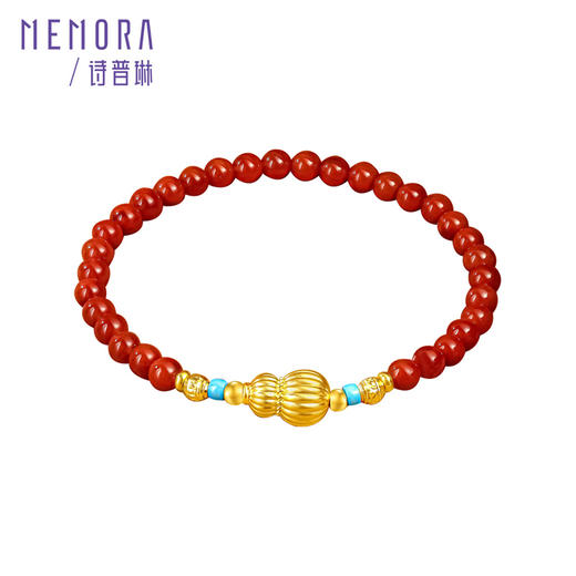 【新品首发】足金福禄南红手串 黄金葫芦手串 臻玉系列女士礼物MEMORA诗普琳MB010201 商品图6