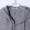 2650SDSA男装2026新款高贵轻奢韩版复古抽绳连帽衬衫百搭宽松休闲衬衣 商品缩略图1