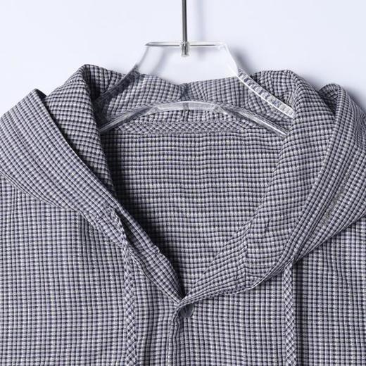 2650SDSA男装2026新款高贵轻奢韩版复古抽绳连帽衬衫百搭宽松休闲衬衣 商品图1