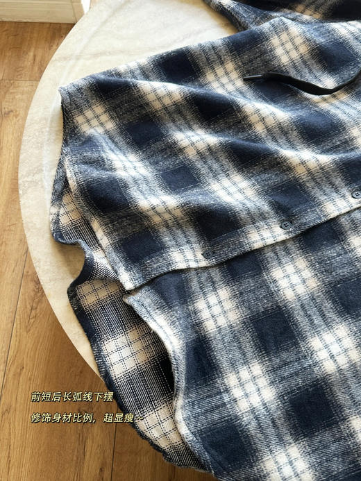 韩国rauc*复古连帽格子衬衫 商品图13