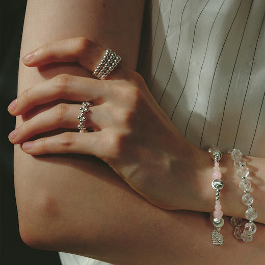 【R24026-s】alodia.co 莫奈四照小花珠珠戒指耳环 925银珠长期主义百搭简约小众高级感RJ136 商品图3