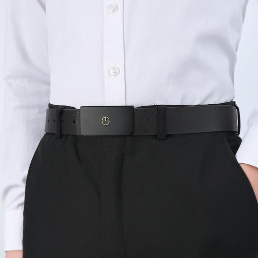 6923279403362 金利来goldlion 【男士礼物】休闲男士皮带腰带头层牛皮板扣男皮带【1200MM】 商品图1