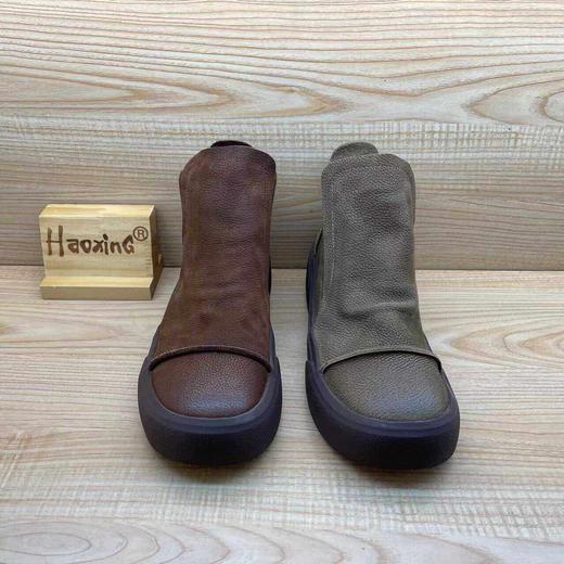 豪行2024年秋季新品时尚休闲简约真皮女单靴短靴24490360 商品图3