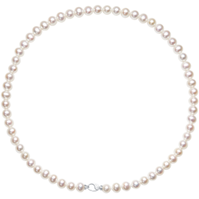 T80187-A-X004T00124001 周大福CHOW TAI FOOK 至真系列925银时尚珍珠项链-T80187【约链长40cm】