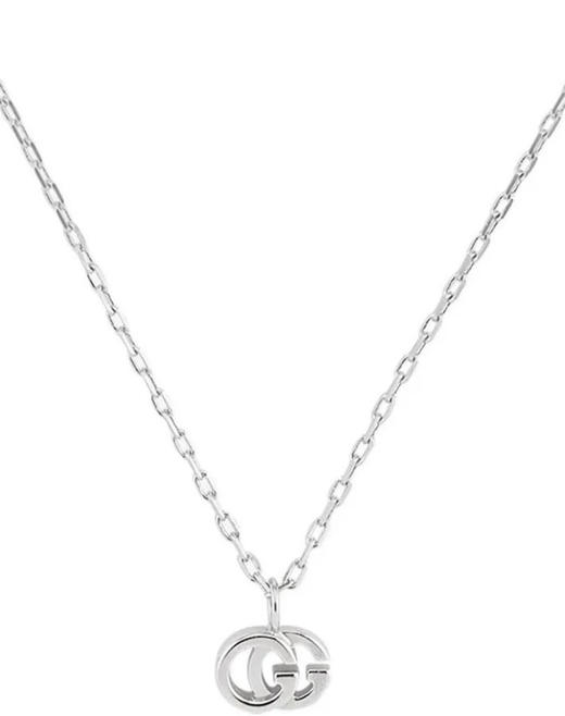 8102499370 古驰GUCCI GUCCI古驰 双G白金项链【链长37-42cm 约3g】 商品图0