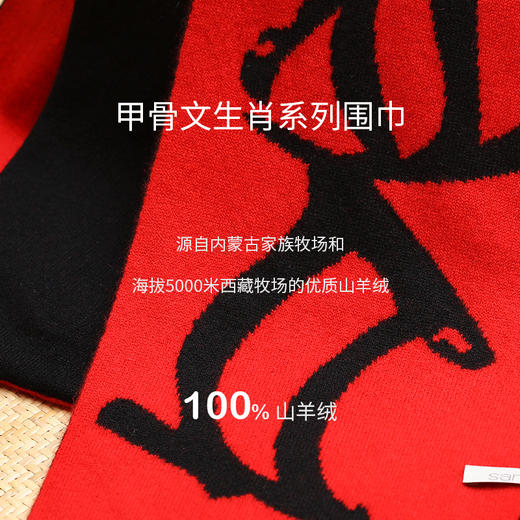 生肖系列羊绒围巾 SJPS1130N 商品图2