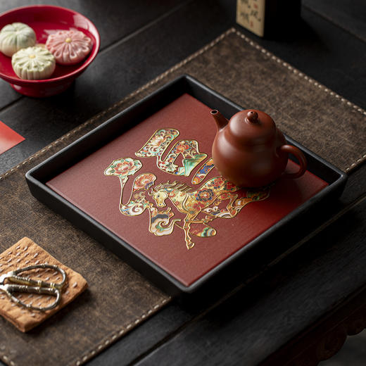 中国红多功能盘|新年氛围马上有了！茶盘/水果盘/坚果盘 商品图1