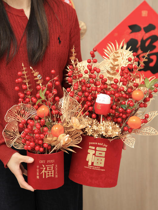 【洛威家 · 新年发财果福桶】热卖第四年，每年不可少的仪式感❗️新年福气到🧧把福气迎回家~🔺柿柿如意/大桔大利/万事顺遂 商品图2