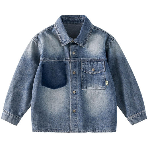 棉花堂春款水洗做旧复古潮趣童装牛仔外套- FD61069 商品图11