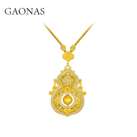 GAONAS 古韵今风时尚新中式金色项链11386XGO 商品图0