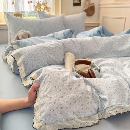 【YW】无忧购2026新款小清新云朵棉四件套A类仿棉云感纱花边小布袋（截单后3-5天开始发货) 商品图5