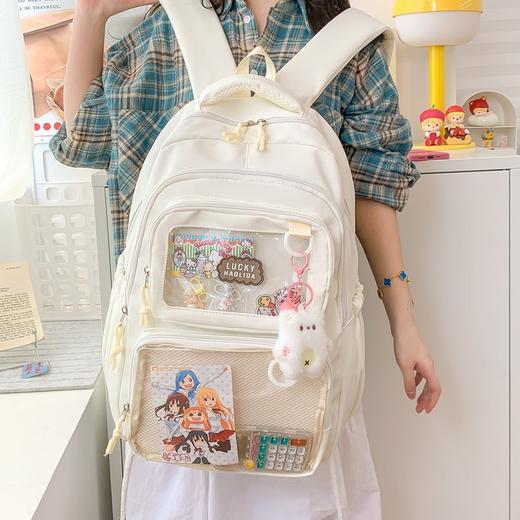 日系二次元漫展书包女学生大容量双肩包透明吧唧谷子扎板痛包娃包 商品图2