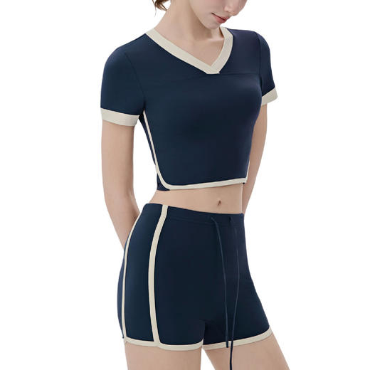 YOGACODE【火树银花系列】凉感运动套装女撞色裸感健身瑜伽服套装DWY116195+DWS116196 商品图4