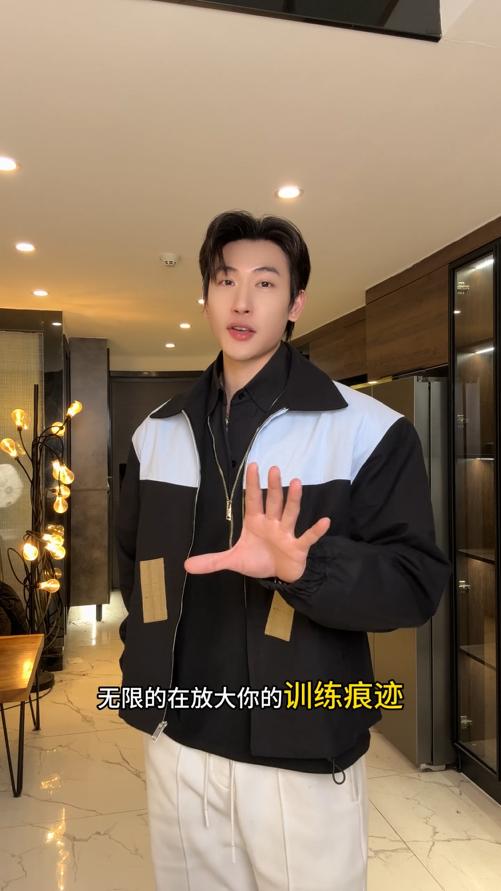 36003SDSA男装2026新款高贵轻奢时尚撞色拼接拉链翻领夹克外套百搭简约 商品图0