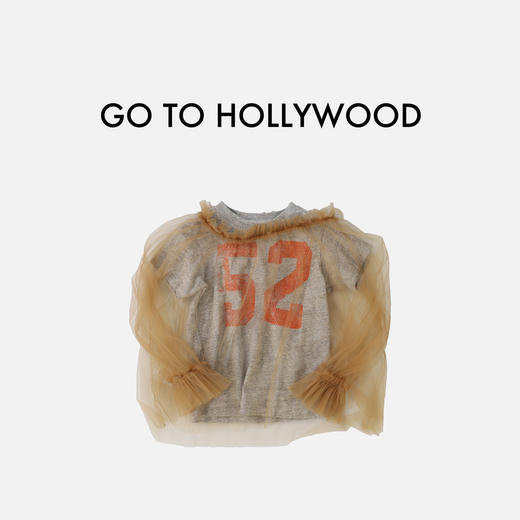 G2H日本童装 GO TO HOLLYWOOD 女童棉质针织薄纱T恤 商品图0