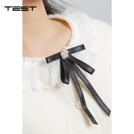 春上新蕾丝拼接甜美蝴蝶结针织开衫1261001 商品图2