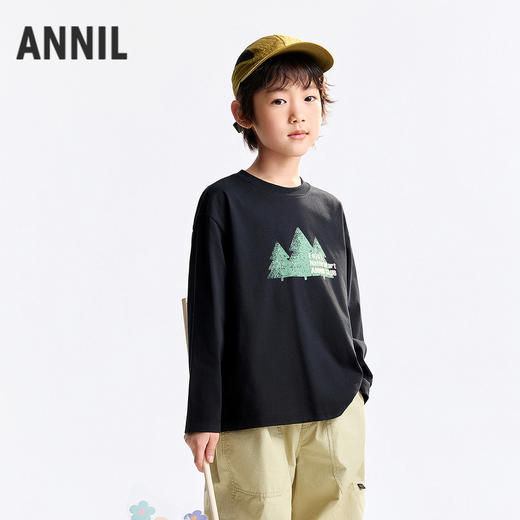 男童圆领长袖针织衫春季新款安奈儿童装EB611739 商品图1