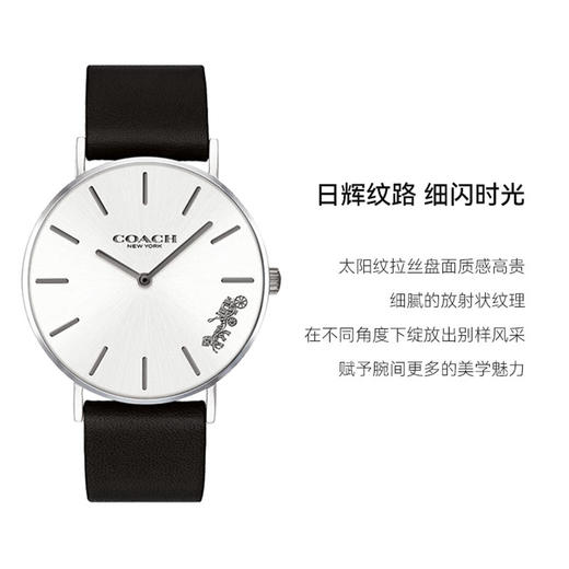 HY-14503115-CM COACH PERRY系列简约小牛皮表带36mm石英手表女表【可能没电】 商品图2