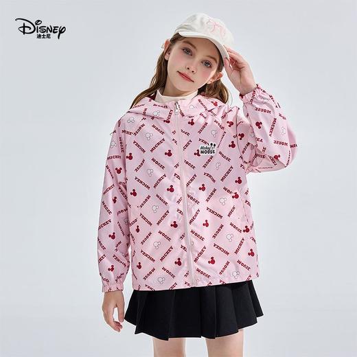 迪士尼童装女童外套2026新款春季双面穿连帽儿童上衣洋气中大童 商品图1