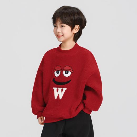 男童加绒卫衣秋冬款2025冬装新款儿童加绒加厚毛毛衣保暖圆领上衣 商品图2