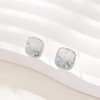 三彩2026新款轻奢方形渐变仿水晶耳钉合成锆石出游通勤约会耳饰女 商品缩略图4