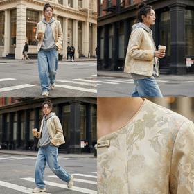 NANSONGSILK/NS新中式时尚百搭圆领宽松休闲宽松显瘦上衣H49D54906Z南宋