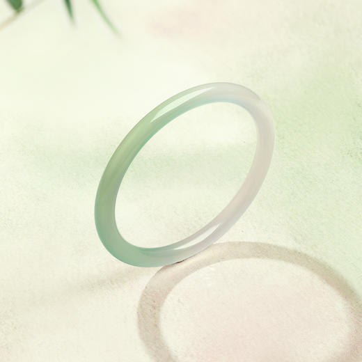 J1011823-2011-A0 周六福 【母亲节礼物】玉髓手镯显白水润细腻玉手镯温婉美人镯细条玉镯女 54mm 商品图3