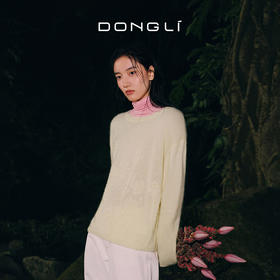 东黎 • 复苏的呼吸 淑气生花 女士手绣春季百搭圆领套衫 6148