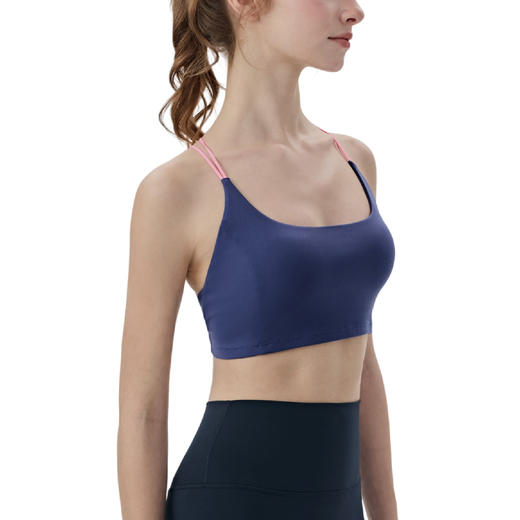 YOGACODE【火树银花系列】固定杯撞色交叉美背运动文胸轻薄裸感健身背心女DWC116014 商品图4