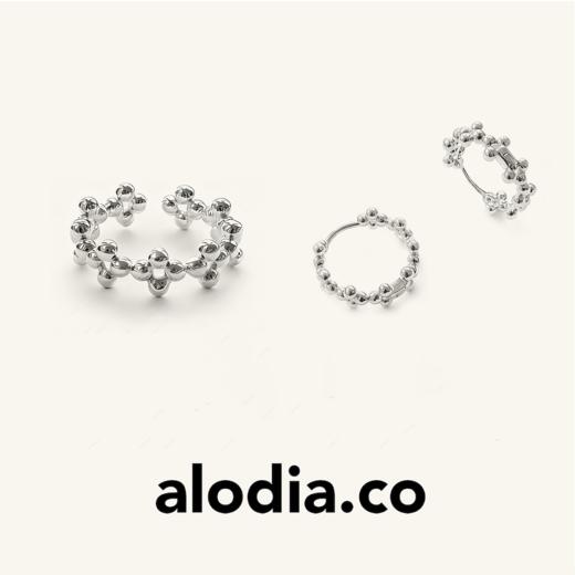 【R24026-s】alodia.co 莫奈四照小花珠珠戒指耳环 925银珠长期主义百搭简约小众高级感RJ136 商品图0